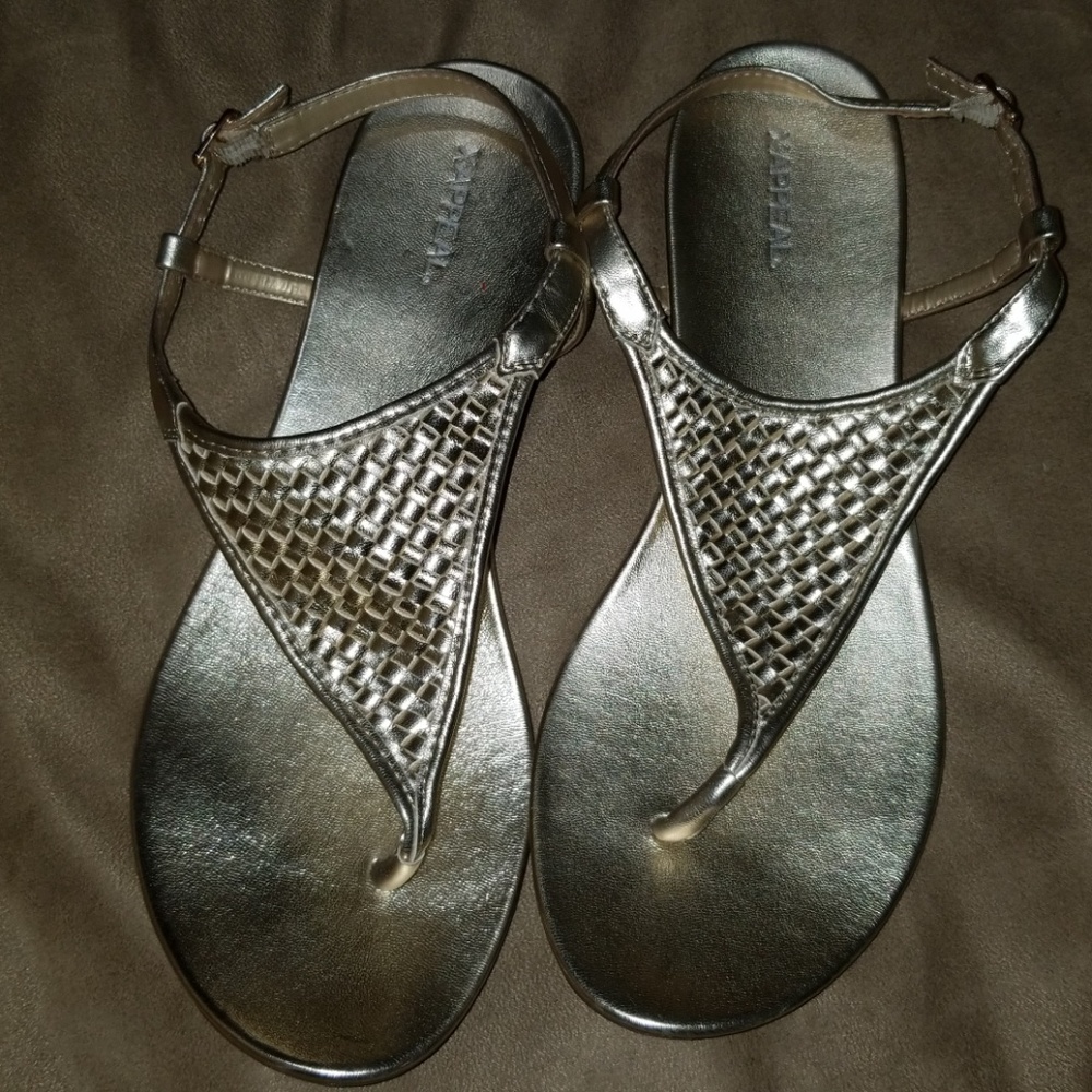 Gold thong sandal